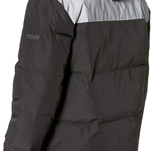 Kenneth cole men's iridescent Zip up puffer jacket - Picture 2 of 4